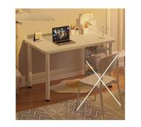 Modern Ergonomic Computer Desk - 47.2"x27.5" (120x70cm) Stylish White Home Office Workstation, Simple & Stable Design for Enhanced Productivity