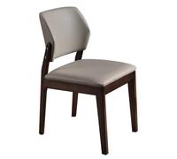 Modern Ergonomic Dining Chair Luxury Leather Office Stool with Backrest Simple Design for Home Hotel Living Room BalconyGrey B (Gray a One Size)