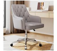 Modern Ergonomic Office Chair, Adjustable PU Leather with 360° Swivel, Upholstered Computer/Vanity Chair for Home & Bedroom