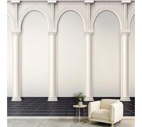 Modern European Style Wallpaper Photo Mural 300 x 210 cm Wall Stickers - Classical Arches Flooring Wall Covering for Bedroom Living Room, Office Home Backdrop Decor