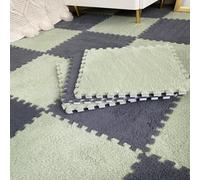 Modern EVA Foam Sound Insulation Rug Set (10 Pieces) - Soft Interlocking Carpet for Bedroom & Living Room, Washable, Low Pile, All-Season Comfort, Easy to Clean, Seamless Splicing.