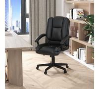 Bishop Ergonomic Faux Leather Executive Chair, Black