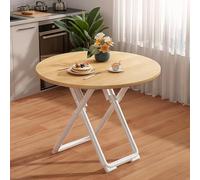Modern Expandable Outdoor Dining Table Round/Square Lightweight & Portable Perfect for Dining Room & Patio 80 cm Rustic Light Wood Finish