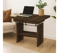 Modern Extendable Coffee Table Janek 116 -156 Cm Pvc Veneer Living Room Table Dark Ash