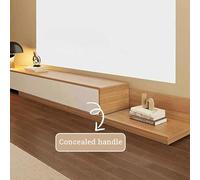 Modern Extendable TV Stand with Drawer, Wooden Multimedia Console Cabinet, Open Shelves Entertainment Center for Living Room, Stylish Home Furniture