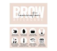 Modern Eyebrow Lamination Cards After Care - 55 Pack Business Cards - Eyebrow Lamination - Perfect After Date