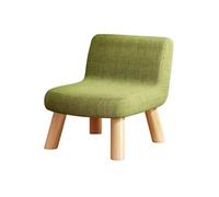 Modern Fabric Backrest Stool - Accent Chair & Side Table with Wooden Legs, Versatile Shoe Change Bench & Footstool Ottoman (40cm Height) for Living Room