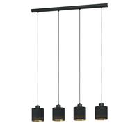 Modern Fabric Black and Gold 4 Lights Chandelier GL0447