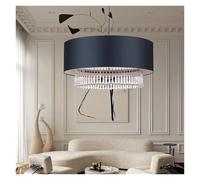 Modern Fabric Crystal Pendant Ceiling Chandelier Creative Classic Round Hanglamp for Living Room Bedroom Decoration Lamparas