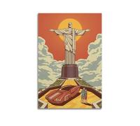 Modern Family Canvas Wall Art Decor Posters- Art Poster Christ The Redeemer Retro Futurism Decorative Art 08x12inch(20x30cm) Unframe-style
