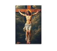 Modern Family Canvas Wall Art Decor Posters- Religious Poster - Crucified Jesus Realistic Religious Decor 08x12inch(20x30cm) Unframe-style