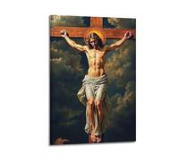 Modern Family Canvas Wall Art Decor Posters- Religious Poster - Crucified Jesus Realistic Religious Decor 08x12inch(20x30cm) Frame-style
