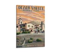 Modern Family Canvas Wall Art Decor Posters- Travel Poster Death Valley's Scotty's Castle Promotes US National Park Tourism Painting 24x36inch(60x90cm) Frame-style