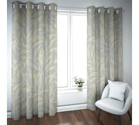 Modern Farmhouse Blackout Curtains Yellow Willow Leaves Pattern Bedroom Window Curtains Thermal Insulated Window Drapes 2 Panels 100x120in