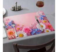 Modern Farmhouse Decor Floral Fantasy: A Colorful Garden Of Flowers Dining Place Mats Golden Girls Gifts Kitchen & Table Linens(1PCS)