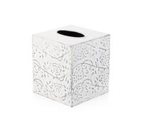 Modern Farmhouse Tissue Box Cover Decorative Tissue Box Holder Square Tissue Box Cover Country Chic Distressed White Tissue Box Cover Ru