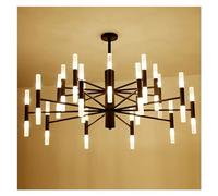 Modern Fashion Designer Chandeliers Black Gold Led Ceiling Art Deco Suspended Chandelier Compatible with Living Room Loft Bedroom Kitchen,Minimalist Style