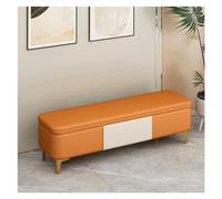Modern Faux Leather Bedroom Bench - Upholstered Entrance Bench, Stylish Footstool for Bedroom, Small Storage Seat with Durable Legs, 100x40x40cm