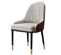Modern Faux Leather Dining Chair for Kitchen & Living Room High Back Soft Seat Waterproof Sturdy Metal LegsStylish & Comfortable (A7)