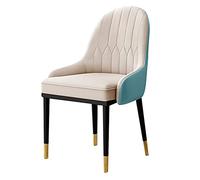 Modern Faux Leather Dining Chair with High Back Soft Seat and Metal LegsWaterproof Kitchen and Living Room Furniture (A11)