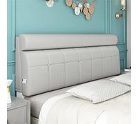 Modern Faux Leather Upholstered Headboard Queen Size Tufted Button Headboard Full Size Headboards for Home Bedroom Bench Soft Case Cushion,Grey,63"/160cm