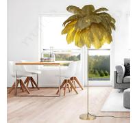 Modern Feather Lamp 160cm Tall Natural Ostrich Feathers d Base & Pole 3 Color Temperatures LED G4 Bulbs Stylish for Living Room Kids Room Office
