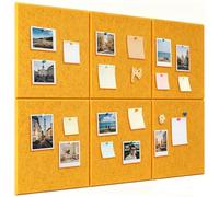 Modern Felt Notice Board, 60 x 90 cm, Orange Yellow, Large Notice Board, Self-Adhesive, Pin Board, Felt Wall, Photo Wall, Felt Board, Cork Boards, Memo Board, Bulletin Board, Decoration, Children's