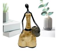 Modern Female Body Sculpture - Abstract Resin Art Figure Holding Jar, Decorative Ornament for Home, Living Room, Bedroom, Bookshelf, Wine Cabinet, and Office Desktop Artistic Display Accent Piece