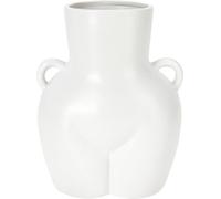 Modern Female Body Vase, Ceramic Nude Sculpture Flower Vase, Artistic Female Form, Shaped Decor for Living Room, Coffee Table, Mantel or Shelf, Available in Black, Cream & White (White)