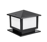 Modern Fence Lighting Post Lamp Traditional E26 Waterproof Pillar Lights Square Fence Outdoor Column Lamp Post Light Pier Mount Lantern With Base led Landscape Engineering Outdoor Pillar Lights