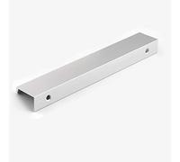 Modern Finger Drawer Pull, Concealed Furniture Kitchen Cabinet Handle Wardrobe Pulls Gate DoorKnobs,Aluminium Hardware Invisible Hidden Long Handle,Polished Chrome (Hole Center 160mm,Silver)