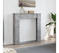 vidaXL Fireplace Surround Concrete Grey 100x20x100 cm Engineered Wood