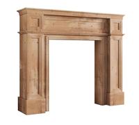 Modern Fireplace Surround, Wooden Decorative Cabinet Mantel, Traditional Wood Console Table, Rectangular Entryway Table, Home Decor Accent