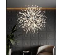 Modern Firework Chandelier 55cm LED G9 *12 Zinc-Aluminum Body Crystal Pendant Light Dandelion Design Ideal for Bedroom and Living Room Décor