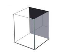 Modern Fish Tank Ultra-White Translucent Glass Aquarium for Living Room, Office, Bedroom, 15x15x20cm Desktop Display
