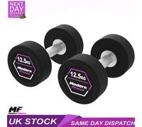Modern Fitness 12.5Kg Round Rubber Dumbbell Set - Pair (25Kg Total) - Pro Strength Weights