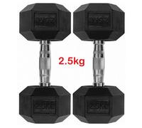 Modern Fitness 2.5Kg Hex Dumbbell Set - Pair (5Kg Total) - Rubber Coated Strength Weights