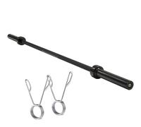 Modern Fitness 7FT 2.2m Olympic Barbell 20KG BLACK with Spring Collars for Weightlifting, Powerlifting, Bodybuilding, Gym and Home Workouts