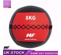 Modern Fitness 8Kg Wall Ball - Red Colour-Coded Medicine Ball For Crossfit & Core Training
