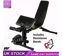 Modern Fitness Adjustable Weight Bench - Leg Extension & Decline - Fold Flat Home Gym Station