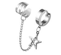 Modern Five Stars Ear Cuff Accessories Lightweight Body Trendy Stars Earrings Gift Set Jewelry Ideal For Gifting Stainless Steel Star Earrings