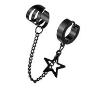 Modern Five Stars Ear Cuff Accessories Lightweight Body Trendy Stars Earrings Gift Set Jewelry Ideal For Gifting Stainless Steel Star Earrings