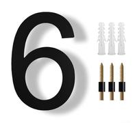 Modern Floating 8 Inch House Number with Shadow Effect for Enhanced Visibility on Home, Garage, Gate, or Outdoor Walls (6)