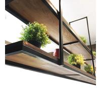 Modern Floating Ceiling Shelves for Plants & Flowers - Iron Art Wall Storage Rack, Wine Holder for Kitchen, Bar & Balcony - Stylish Suspended Display Shelf (Size)