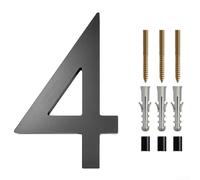 Modern Floating House Number 6 Inch Black Shadow Design for Outdoor Use on Home Door, Garage, and Gate (4)