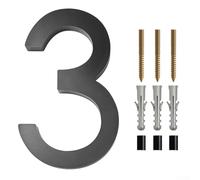 Modern Floating House Numbers 6 Inch Size for Easy Viewing from a Distance (3)