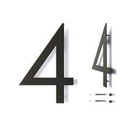 Modern Floating House Numbers for Outside | Large Metal House Numbers for Outdoors | Black Coated Rust-Proof Home Address Numbers/Plaques | Metal Numbers