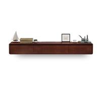 Modern Floating TV Cabinet WallMounted Media Console with 2 Drawers SpaceSaving Storage for Small Apartments Stylish Brown TV Unit 160cm Floating Shelf Solution