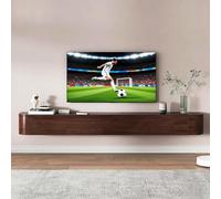 Modern Floating TV Cabinet with LED Lights - Wall-Mounted 180cm TV Shelf Stylish Console Unit with 2 Drawers for Living Room & Bedroom Space-Saving Design Home Entertainment Furniture