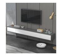 Modern Floating TV Stand for Small Apartments Wall-Mounted Ma Console with 2 Drers Stylish Floating Shelf for TV Stora White and Gray 160 cm.